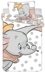Disney Dumbo Dots lenjerie de pat pentru copii 100×135cm, 40×60 cm