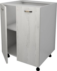 Corp Baza Lecce, 2 Usi, Pin Alb/Alb, 60 x 50 x 80 cm