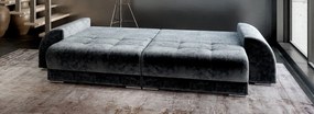 Canapea extensibilă dumonde cu 2 lăzi de depozitare si sezut confortabil din spuma high-density, Verona Euphoria Grafit 310x100 cm
