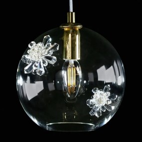 Lustra LUX decorativ fulgi de zapada din cristal SNOWFLAKE 02A