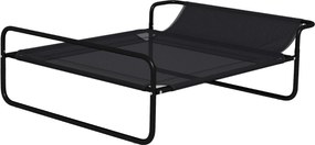 PawHut Pat Ridicat pentru Câini Mici și Medii, cu Suport Reglabil pentru Cap, Plasă Respirabilă pentru Exterior, 91x69x29 cm, Negru | Aosom Romania