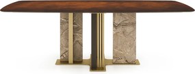 Masă lemn masiv dining Domo Personalizabilă, 240 × 110 × 75 cm