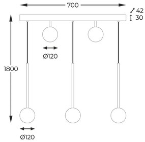Lustra suspendata design modern Ali 5L
