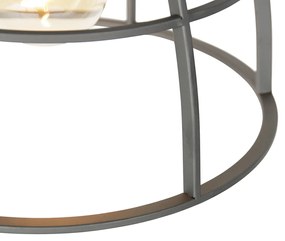 Lampă suspendată inteligentă gri închis cu lemn 34 cm cu Wi-Fi G95 - Arthur