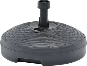vidaXL Suport umbrelă umplut nisip/apă antracit 20 L plastic ratan