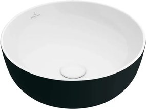 Lavoar pe blat Villeroy&Boch Artis Coal Black rotund negru - alb 43 cm
