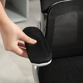 Vinsetto Scaun de Birou Ergonomic cu Tetieră Detașabilă Negru | Aosom Romania