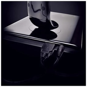 Lampă LED de masă dimabilă cu conector USB LED/12W/230V neagră Brilagi