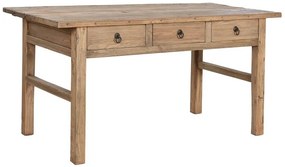 Masa dining, din lemn masiv, cu 3 sertare, „Étable”