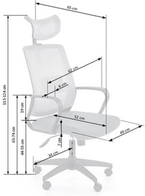 Scaun ergonomic de birou ARSEN gri