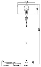 Lampadar elegant design modern Alicante MYMOD014FL-01N