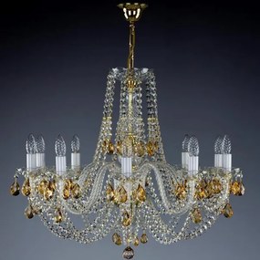 Candelabru cristal Bohemia 10 brate, diam.75cm ANDULA X. 8003 CE