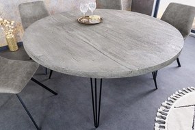Masa rotunda design industrial vintage Scorpion 120cm Mango, gri