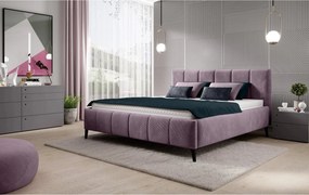 Pat RIVA SR 160x200, stofa catifelata roz - Riviera 62, Gama Premium,