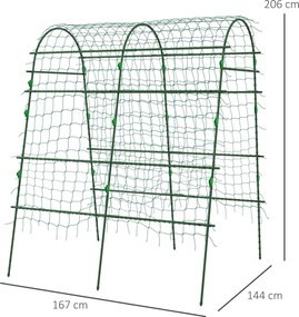 Outsunny Arc mare pentru cățărători, plasă de protecție pentru păsări, montaj ușor, metal, 144 x 167 x 206 cm | Aosom Romania