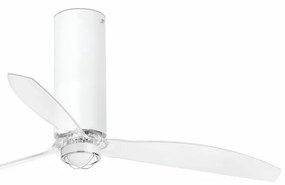 Lustra cu Ventilator si telecomanda TUBE FAN M LED alb mat/transparent