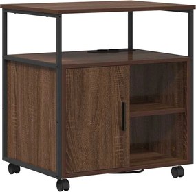 vidaXL Cabinet cu Stație de Încărcare Stejar închis 61 x 46 x 67 cm