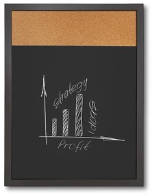 Tablă Combi Board / plută 45 × 60 cm, neagră