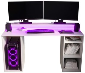 Masă PC pentru gaming Garrick 1 (biely) (cu iluminat LED RGB). 1064133