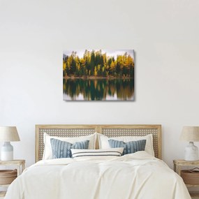 Tablou cu lac de pădure (70x50 cm)