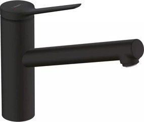 Baterie bucatarie monocomanda negru mat Hansgrohe Zesis M33 150 cu 1 jet