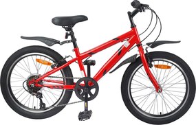 vidaXL Bicicletă pentru Copii 24 Inci 6-Speed pentru 8-12 ani Roșu