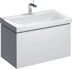Dulap baza pentru lavoar suspendat Geberit Xeno2 alb 2 sertare 88 cm