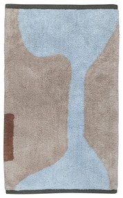 Covor albastru deschis/bej lavabil din bumbac 50x80 cm Figura – Mette Ditmer Denmark