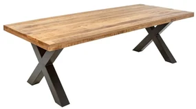 Masa design industrial Iron Craft X II 240cm Mango A-6540057 VC