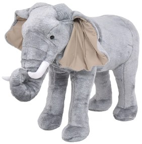 vidaXL Elefant de jucărie din pluș, gri xxl