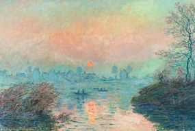 Poster Setting Sun on the Seine, Claude Monet