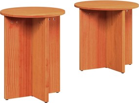 vidaXL Masă de cafea 2 pcs Maroniu cerat