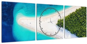 Tablou - Insula Hvar, Croația (cu ceas) (90x30 cm)