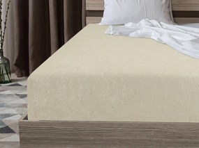 Cearsaf elastic de fleece MOLTON cappuccino 180 x 200 cm
