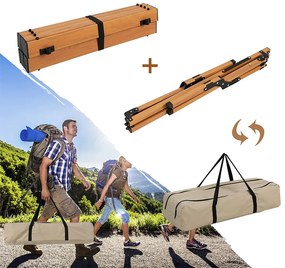 Masă de camping pliabilă din aluminiu cu geantă de transport