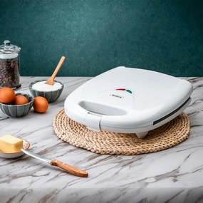 Aparat pentru copt 24 forme coji de nuci Rosberg Premium R51442E, 1200W, Placi antiadere, Alb