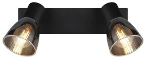 Aplica de perete / tavan cu 2 spoturi directionabile design modern CLAUDE negru