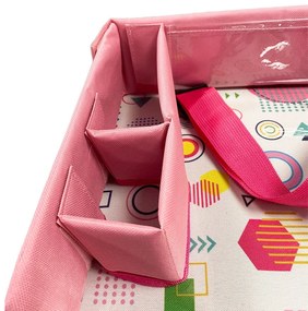 Masa portabila de copii, cu buzunare, pentru masina, pink
