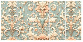 Tablou 5-piese ornamente vintage