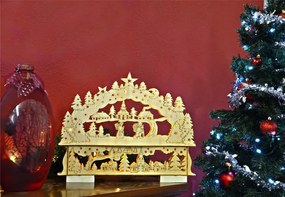 Decorațiuni de Crăciun - Peisaj de Crăciun - 10 LED-uri