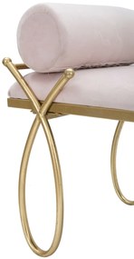 Bancheta Ribbon Pink, Mauro Ferretti, 112.5 x 49 x 53 cm, fier/poliester