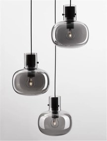 Lustra cu 3 pendule design modern CINZIA fumuriu