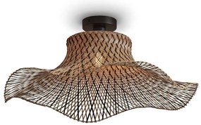 Plafoniera din bambus Ibiza L 65cm, negru/ natur