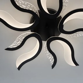 Lustră LED dimabilă aplicată Brilagi TWIST LED/65W/230V 3000-6500K negru + telecomandă