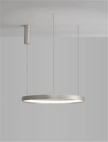 Lustra LED suspendata design modern circular PERRINE D-60cm argintie