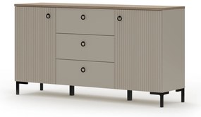 Comodă Demandaron 4 (taupe + stejar silverjack). 1116812