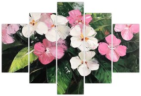 Tablou - Flori roz și albe (150x105 cm)