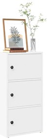 vidaXL Bibliotecă, alb, 40x24x77 cm, lemn prelucrat