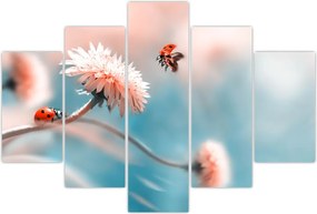 Tablou - Buburuze pe floare (150x105 cm)