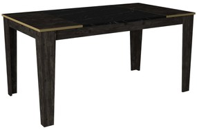 Masă sufragerie  (pentru 6 persoane) Verdon (Negru + Auriu). 1072118